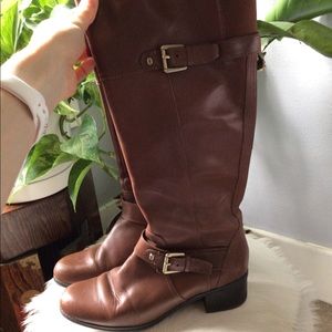 Bandolino tall leather cognac boots 7.5
